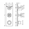 Термостат Hansgrohe Axor Citterio E с панелью, для 2 потребителей (36703990)- Фото 2